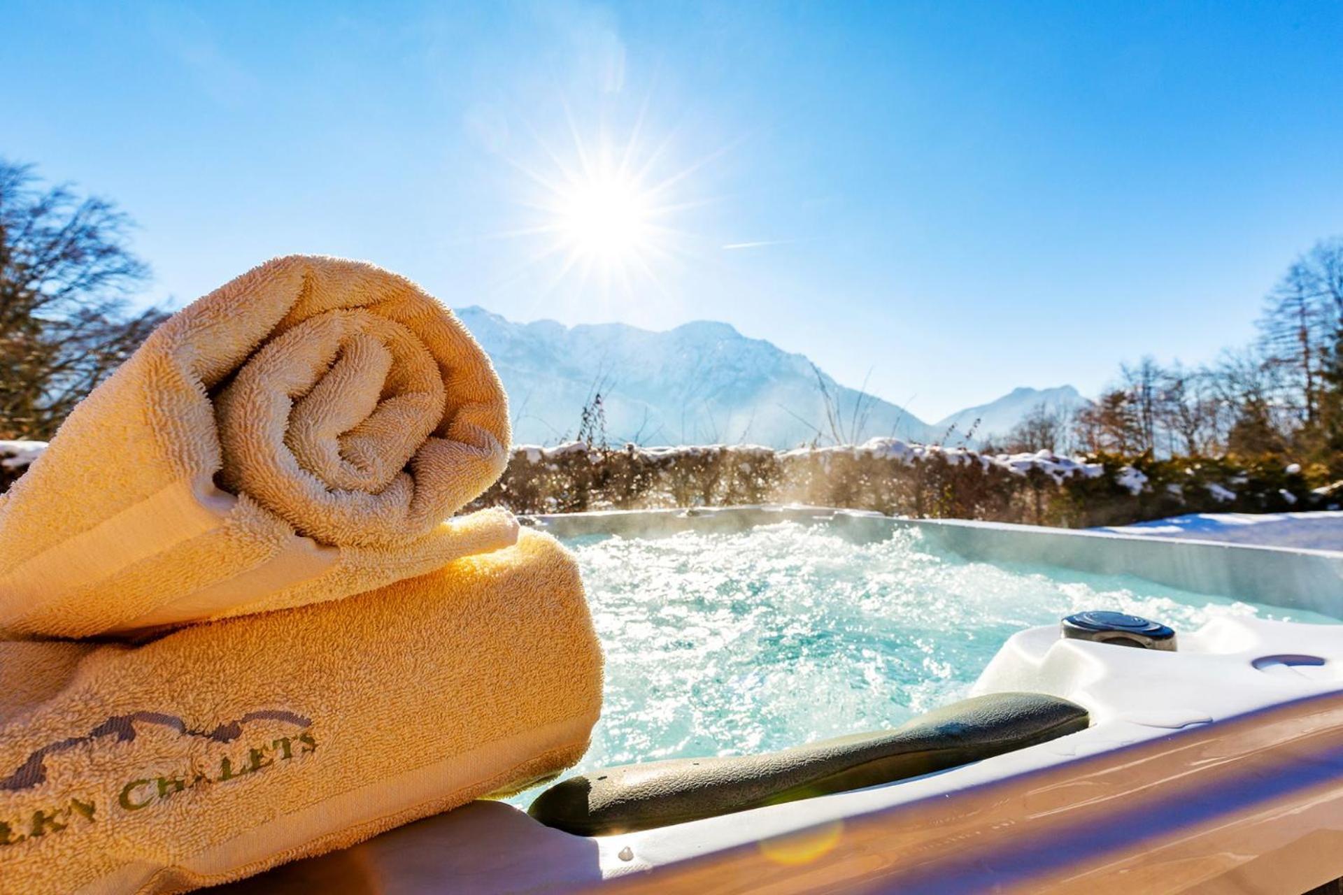 Luxus Ferienhaus Salzburg Chalet Mit Pool, Sauna, Whirlpool, Kamin Grossgmain Esterno foto
